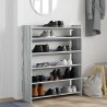 Étagère à chaussures sonoma gris 80x25x100 cm bois d'ingénierie 