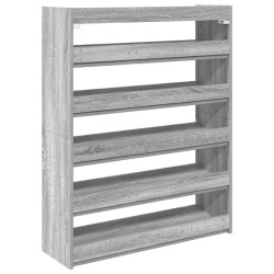 Étagère à chaussures sonoma gris 80x25x100 cm bois d'ingénierie 