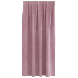 Rideaux occultants avec bande supérieure 2 pcs Velours rose foncé 
