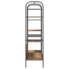 Porte-vêtements avec étagères Vieux bois 120x44x160 cm Bois d'ingénierie 