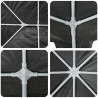 Tente de fête anthracite 4x4 m PE 