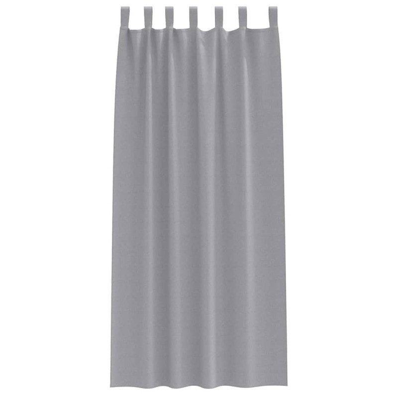 Rideaux 2 pcs Gris clair 245 x 140 cm Polyester 
