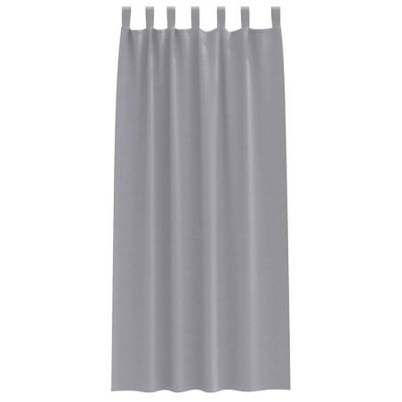 Rideaux 2 pcs Gris clair 245 x 140 cm Polyester 