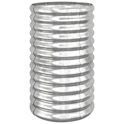Jardinière de jardin Acier enduit de poudre 40x40x68 cm Argenté 