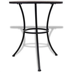 Table de bistro Terre cuite 60 cm Mosaïque 