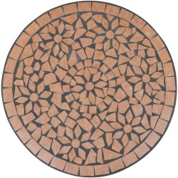 Table de bistro Terre cuite 60 cm Mosaïque 