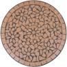 Table de bistro Terre cuite 60 cm Mosaïque 