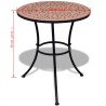 Table de bistro Terre cuite 60 cm Mosaïque 