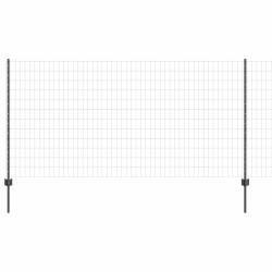 Clôture Euro avec 10 U posts gris 1,2x10 m en acier 
