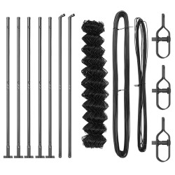 Jeu de Poteaux de Clôture Argent 10 x 0.8 m Acier galvanisé 