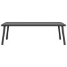 Table basse de jardin anthracite 110x55x35 cm acier 
