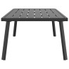 Table basse de jardin anthracite 110x55x35 cm acier 