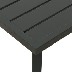 Table basse de jardin anthracite 110x55x35 cm acier 