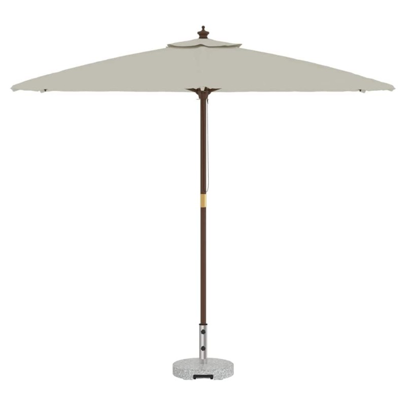 Base de parasol ronde sur roulettes en granit gris de 29 kg avec poignée. 