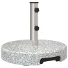 Base de parasol ronde sur roulettes en granit gris de 29 kg avec poignée. 