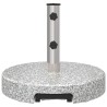 Base de parasol ronde sur roulettes en granit gris de 29 kg avec poignée. 