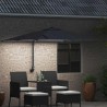 Parasol de jardin Anthracite 248.5 x 247.5 x 160 cm tissu 