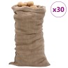 Sacs en jute 30 pcs 65x135 cm 100 % jute 220 g/m² 