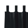 Rideaux opaques avec des boucles, 2 pièces en velours noir 
