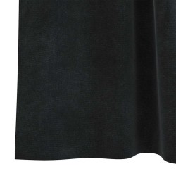 Rideaux opaques avec des boucles, 2 pièces en velours noir 