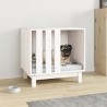 Niche pour chien Blanc 60x45x57 cm Bois de pin massif 