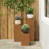 Supports de Plantes d'Extérieur Pillar 3 pcs Acier Résistant aux Intempéries 