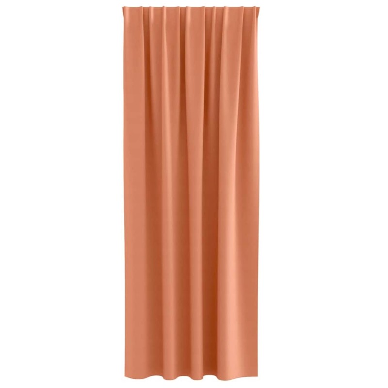 Rideaux 2 pcs Couleur terre cuite 260 x 140 cm Polyester 