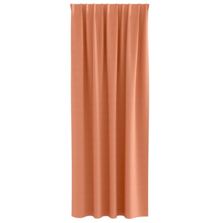 Rideaux 2 pcs Couleur terre cuite 260 x 140 cm Polyester 