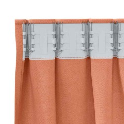 Rideaux 2 pcs Couleur terre cuite 260 x 140 cm Polyester 