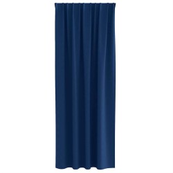 Rideaux 2 pcs Bleu foncé 260 x 140 cm Polyester 