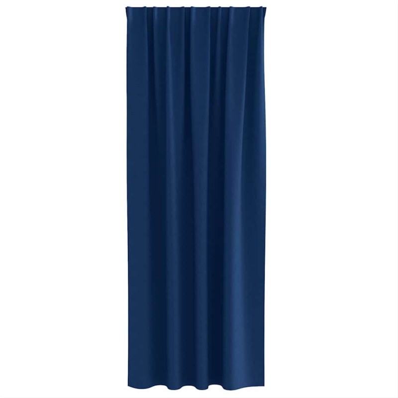 Rideaux 2 pcs Bleu foncé 260 x 140 cm Polyester 