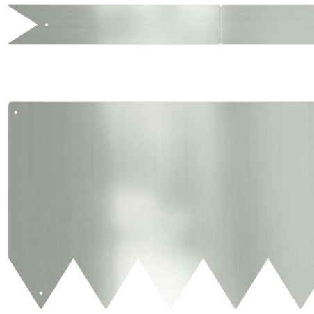 Bordures de pelouse 20 pièces 100x0.5x20 cm en acier galvanisé 