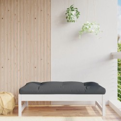 Repose-pied de jardin 120x80 cm blanc bois de pin massif 