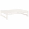 Repose-pied de jardin 120x80 cm blanc bois de pin massif 