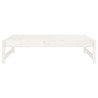 Repose-pied de jardin 120x80 cm blanc bois de pin massif 