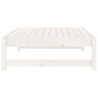 Repose-pied de jardin 120x80 cm blanc bois de pin massif 