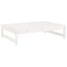 Repose-pied de jardin 120x80 cm blanc bois de pin massif 