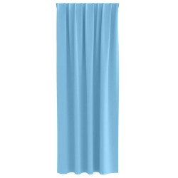 Rideaux 2 pcs Bleu clair 260 x 140 cm Polyester 