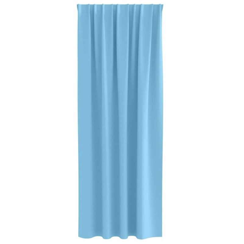 Rideaux 2 pcs Bleu clair 260 x 140 cm Polyester 