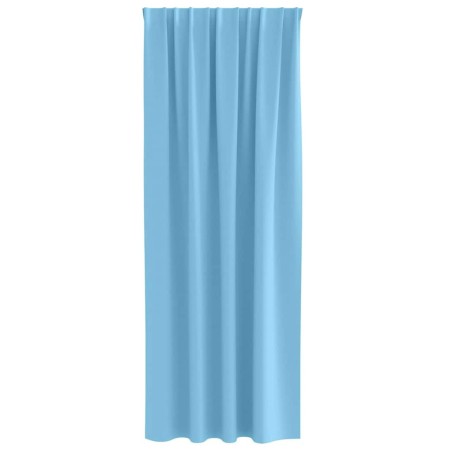 Rideaux 2 pcs Bleu clair 260 x 140 cm Polyester 