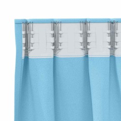 Rideaux 2 pcs Bleu clair 260 x 140 cm Polyester 