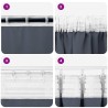 Rideaux 2 pcs Anthracite 260 x 140 cm Polyester 
