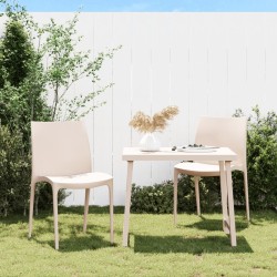Chaises de jardin lot de 2 crème 50x46x80 cm polypropylène 