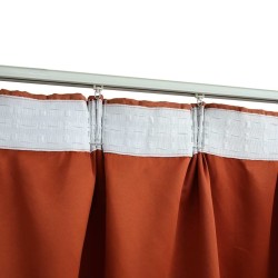 Rideaux occultants avec crochets 2 pcs Rouille 140x175 cm 
