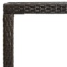 Table de bar de jardin Marron 130x60x110cm Résine tressée verre 