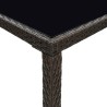 Table de bar de jardin Marron 130x60x110cm Résine tressée verre 