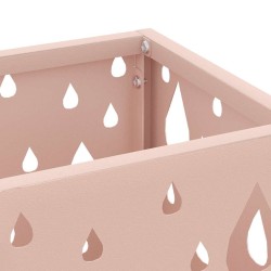 Porte-parapluie Rose Métal Moyen Détails Décoratifs 
