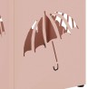 Porte-parapluie Rose Métal Moyen Détails Décoratifs 