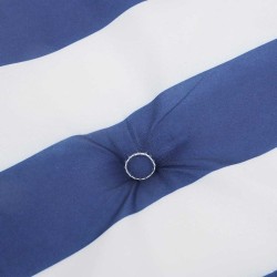 Coussin de banc d'extérieur rayé bleu & blanc 180x50x4 cm Tissu Oxford 