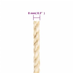 Corde 100 % sisal 8 mm 50 m 